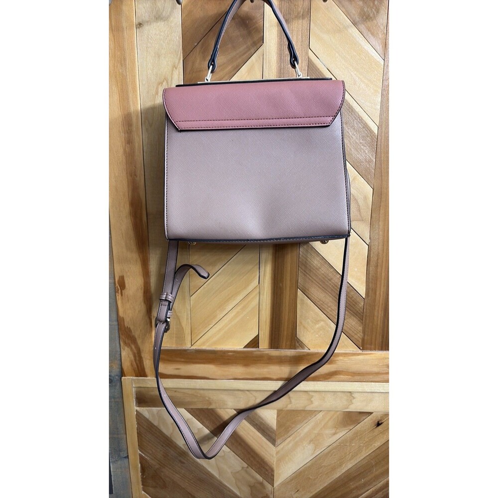 Dune London Saffiano Texture Two-Tone Satchel Bag 9.5”x4.5” 8” Height - Picture 3 of 9
